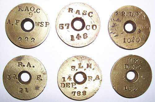 Brass identification plate marked