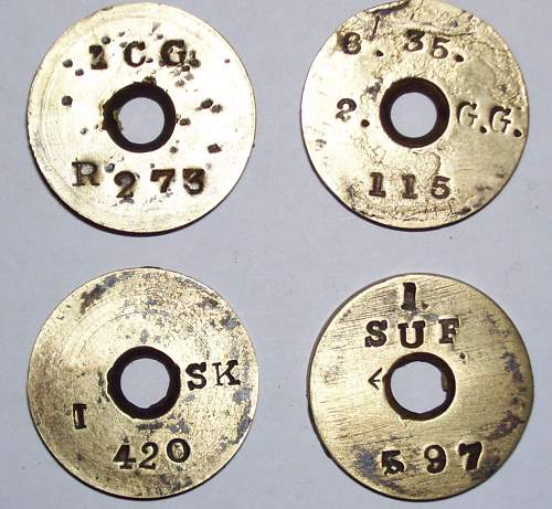 Brass identification plate marked