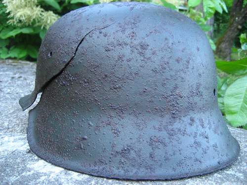 another m42 ss helmet saved from ground