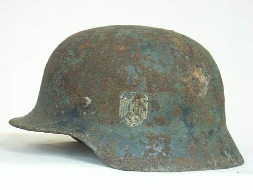 Some of the Eastern front steel helmets