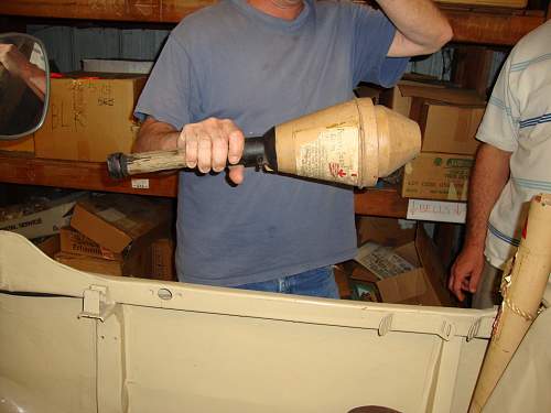 Normandy Panzerfaust found in bocage  .