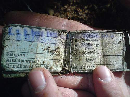 1914-1915 battlefield relics...