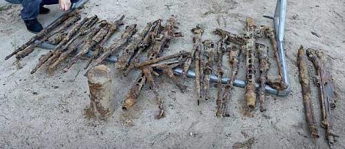 22 rifles from ww2 found at school in Denmark.