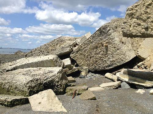 Boston WW2, harbor island ruins.