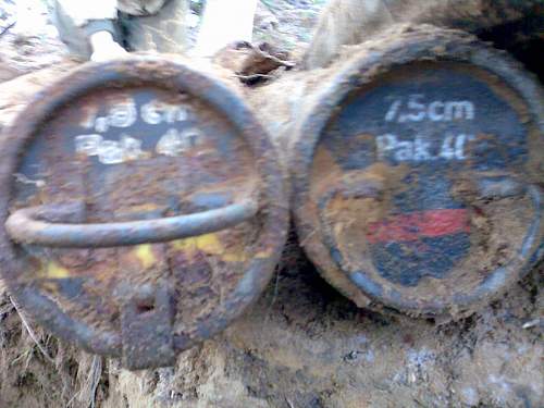 Projectiles PAK 40 was found near  the village Voronovo Leningrad Region