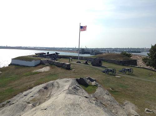 Boston WW2, harbor islands ruins/bunkers.