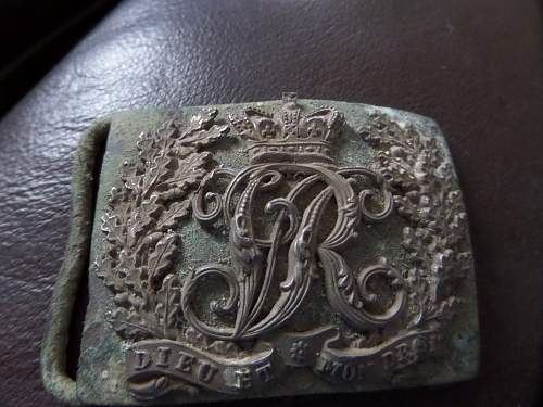 British Officers belt buckle dug up help needed