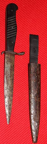 WWI WWII German Trench Knife / Boot knife Nahkampfmesser Solingen Omega