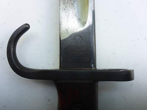 Hooked Quillon P1907 Queensland Police Bayonet