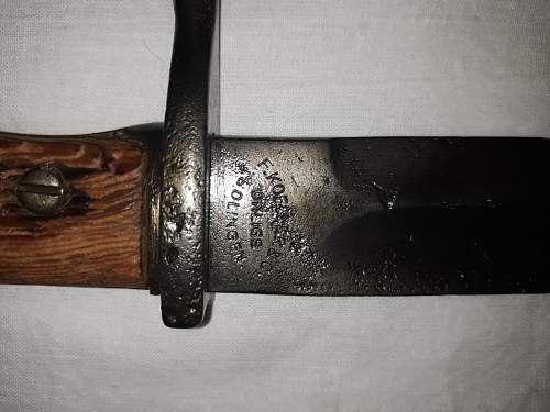 German Butcher Bayonet WW1