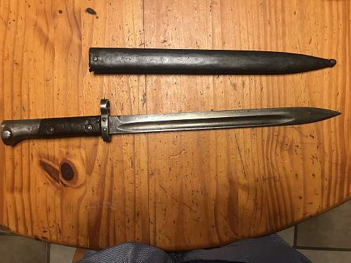 Czech VZ24 bayonet don’t know if it was issued by Germany