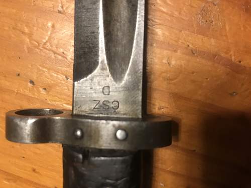 Czech VZ24 bayonet don’t know if it was issued by Germany