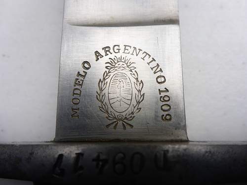 Argentine Machete de Artillería 1909 1st Modelo
