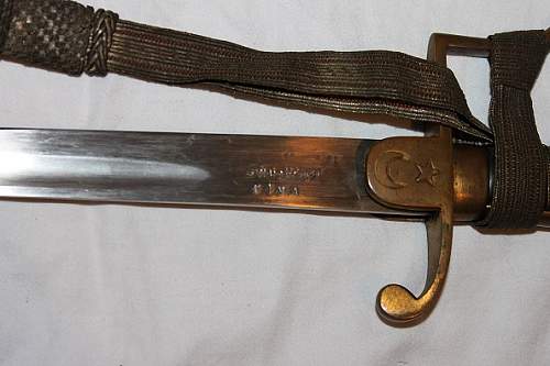 In identifying  sword