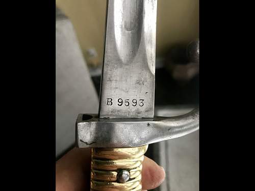 A bayonet to a Remington rifle with a &quot;W&quot; mark ?