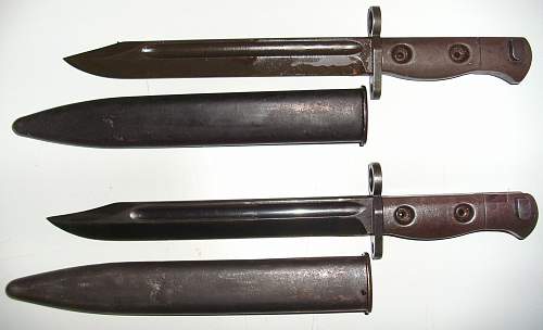 Australian L1A2 Bayonets-Short &amp; Long