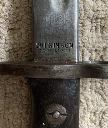 Wilkinson Pall Mall bayonet 1907 “unmarked”?