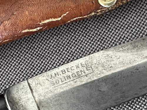 Engraved german fighting knife