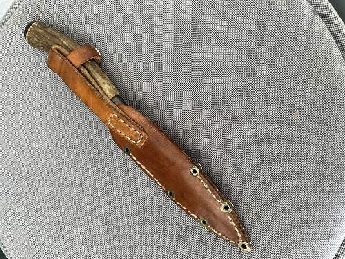 Engraved german fighting knife