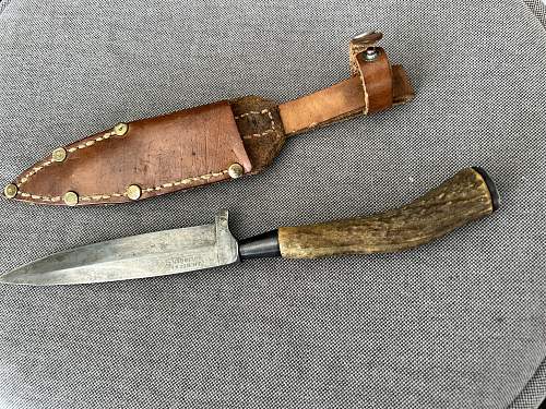 Engraved german fighting knife