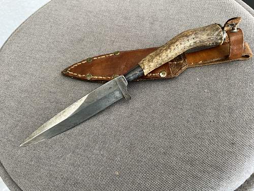 Engraved german fighting knife