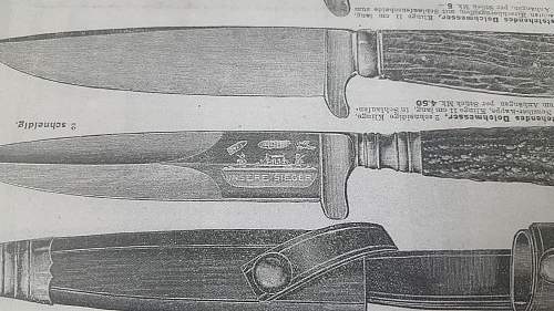 Engraved german fighting knife