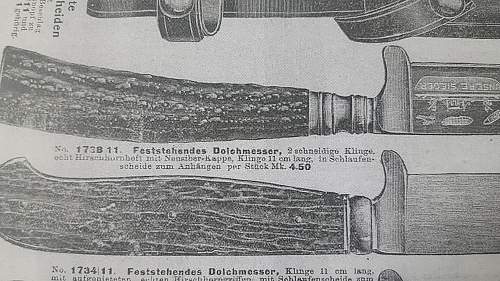 Engraved german fighting knife