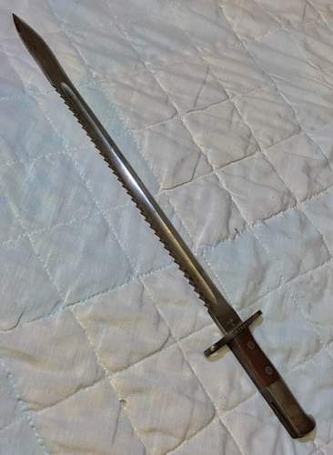 Possible very rare maker’s mark on Swiss M1914 Pioneer sawback bayonet?