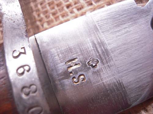 Possible very rare maker’s mark on Swiss M1914 Pioneer sawback bayonet?