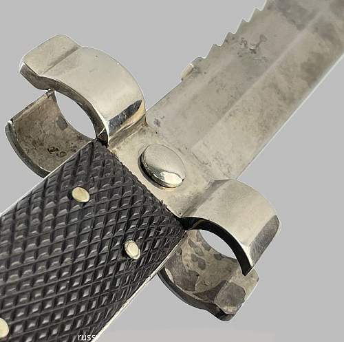 F.HERDER &quot;sporting&quot; sawback double barrel Nickel-plated  bayonet