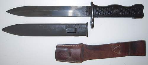 Yugo &quot;M 1956&quot; sub-machine gun bayonet