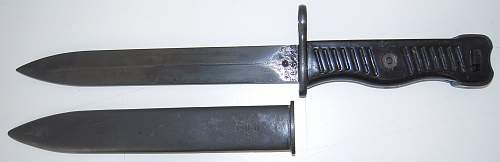 Yugo &quot;M 1956&quot; sub-machine gun bayonet