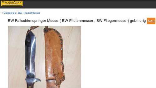 Cord cutter knife of the BW &quot;Hirschkrone&quot;