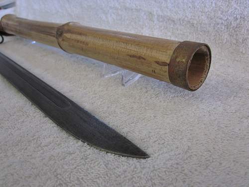 Type30 Japanese bayonet with theatre made bamboo scabbard