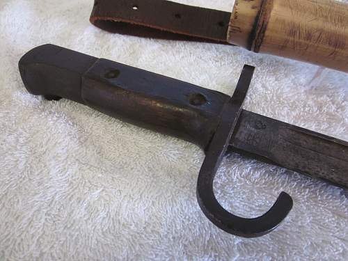 Type30 Japanese bayonet with theatre made bamboo scabbard