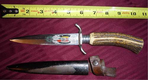 Patriotic Motif German WW1 Trench Knife