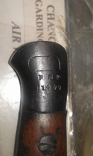 British SMLE 1907 Pattern Sanderson Bayonet Dated May 1918