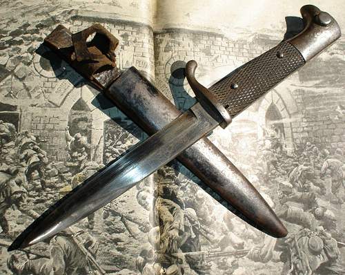 trench knife, also, a bayonet