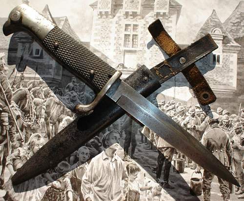 trench knife, also, a bayonet