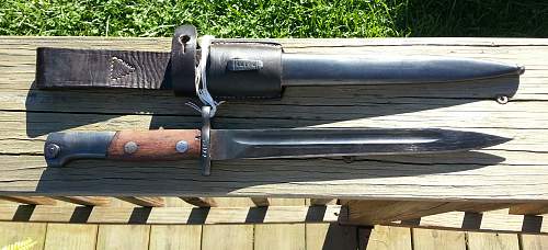 Czech manufactured  Mauser bayonet
