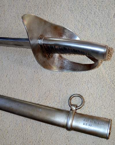 Unit marked Danish model 1843 sword;need help identifying regiments