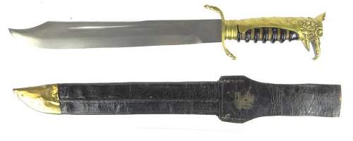 Interesting dagger from early XX century,decorative handle &amp; massive blade
