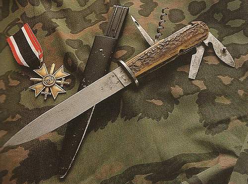 WWII German Combination Tool Trench Knife variants