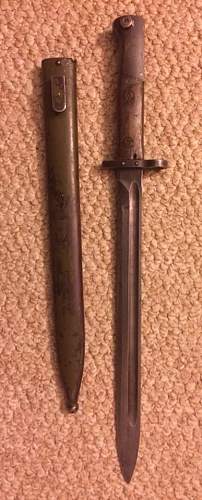 Identify: Mauser Bayonet with Serial Number only