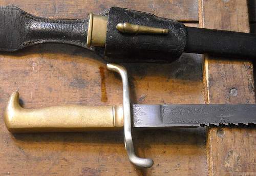 Prussian infantry officers' 1871 sawback &quot;walking out&quot; bayonet