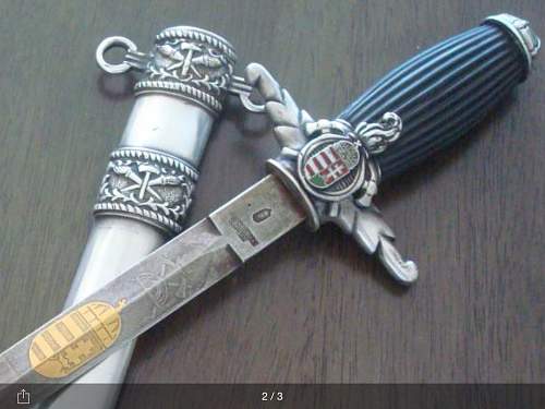 Hungarian Fire Department Dagger ,  Fantasy fake item ? Purchased from Poland .