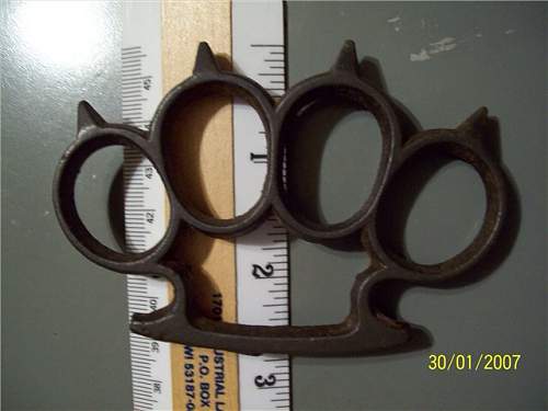 Antique Iron Spike Knuckle Duster question?