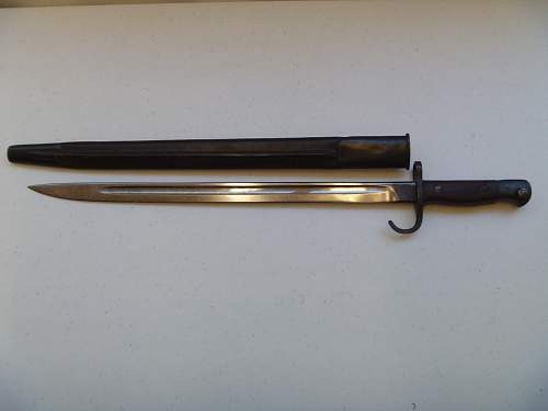 P1907 Hooked quillon Queensland Police bayonet