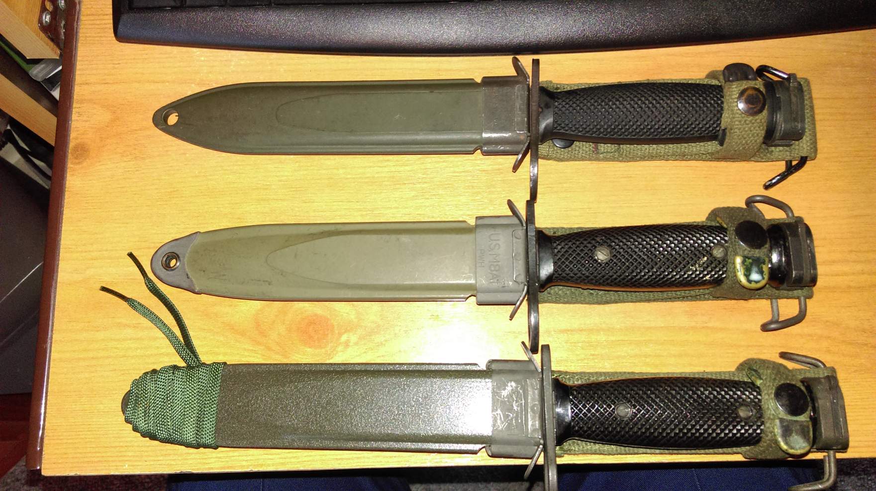 M7 bayonet and M8A1 scabard