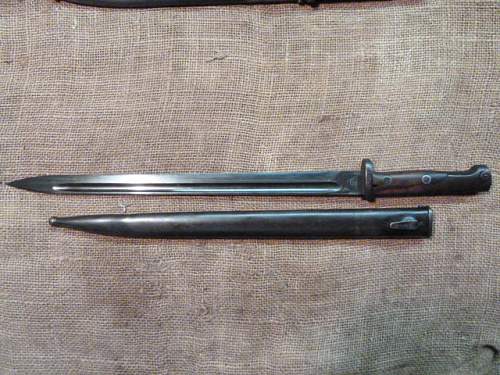 Yugoslav Model 1924 bayonets, original production and German captured